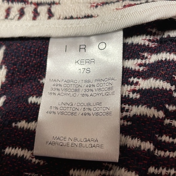 𝅺🌟host Pick🌟 IRO "Kerr" Double Fringed Cool Fish Design Open Jacket - Picture 6 of 8